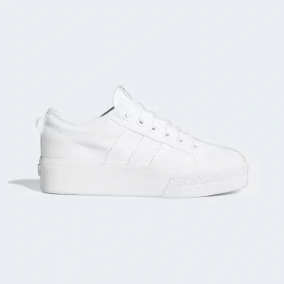 Adidas Platform White Canvas Sneakers - Picture 2 of 8